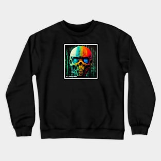 terminator coloreted skull Crewneck Sweatshirt